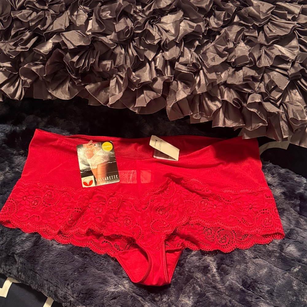 Vassarette Bold Red Lace Panties